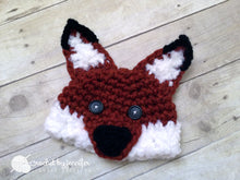 Load image into Gallery viewer, Crochet Pattern for Woodland Fox or Wolf Hat | Crochet Hat Pattern | Hat Crocheting Pattern | DIY Written Crochet Instructions
