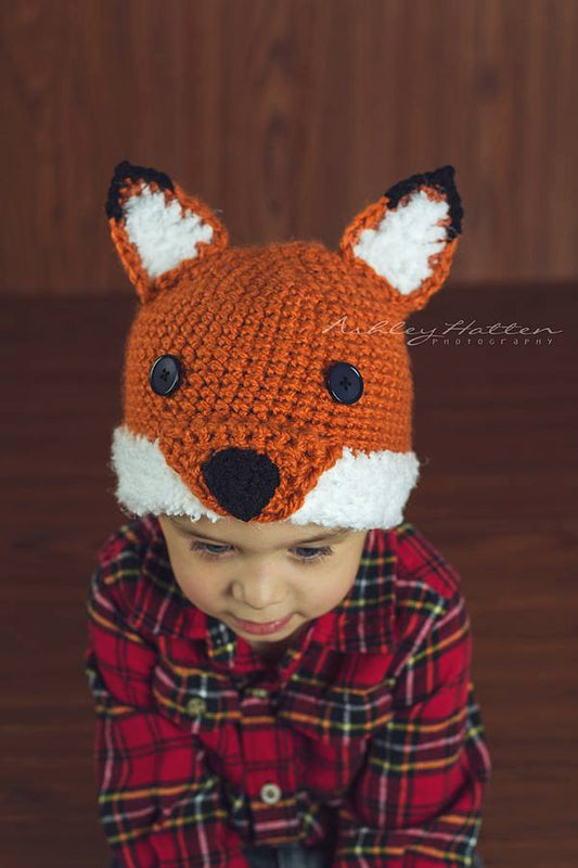 Crochet Pattern for Woodland Fox or Wolf Hat | Crochet Hat Pattern | Hat Crocheting Pattern | DIY Written Crochet Instructions