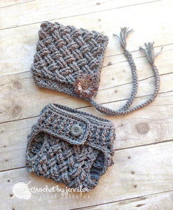 Crochet Pattern for Diagonal Weave Pixie Bonnet | Crochet Baby Bonnet Pattern | Baby Hat Crocheting Pattern | DIY Written Crochet Instructions