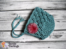 Load image into Gallery viewer, Crochet Pattern for Diagonal Weave Baby Bonnet | Crochet Baby Bonnet Pattern | Baby Hat Crocheting Pattern | DIY Written Crochet Instructions
