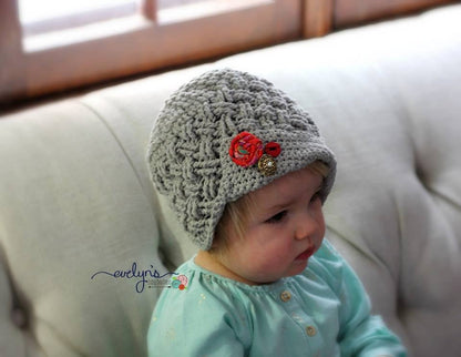 Crochet Pattern for Diagonal Weave Beanie or Newsboy | Crochet Hat Pattern | Hat Crocheting Pattern | DIY Written Crochet Instructions