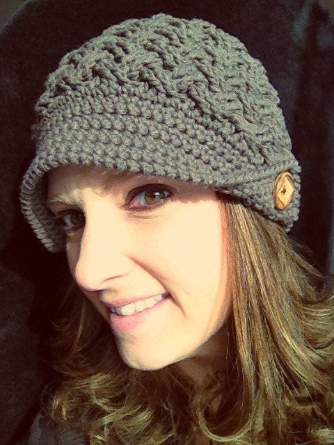 Crochet Pattern for Diagonal Weave Beanie or Newsboy | Crochet Hat Pattern | Hat Crocheting Pattern | DIY Written Crochet Instructions