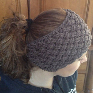 Crochet Pattern for Diagonal Weave Ear Warmer Headband | Crochet Headband Pattern | Ear Warmer Crocheting Pattern | DIY Written Crochet Instructions