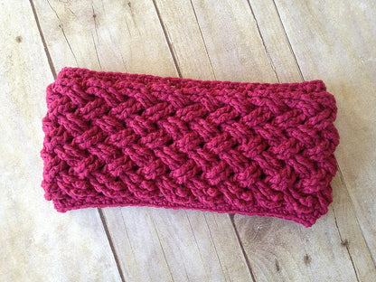 Crochet Pattern for Diagonal Weave Ear Warmer Headband | Crochet Headband Pattern | Ear Warmer Crocheting Pattern | DIY Written Crochet Instructions