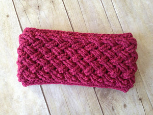 Crochet Pattern for Diagonal Weave Ear Warmer Headband | Crochet Headband Pattern | Ear Warmer Crocheting Pattern | DIY Written Crochet Instructions