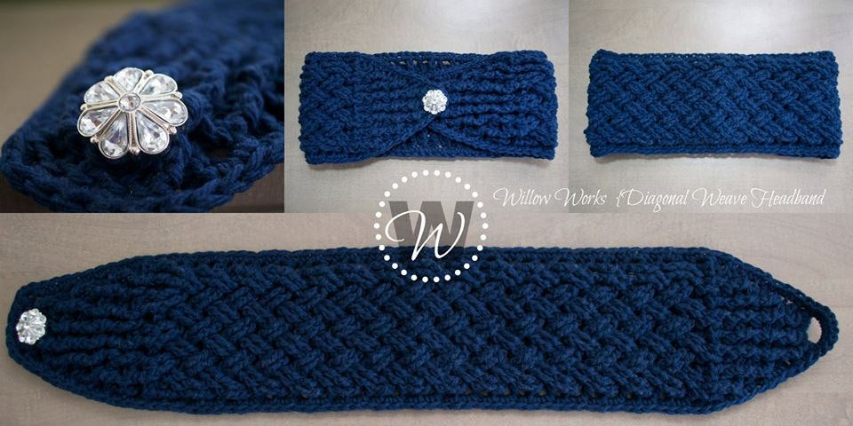 Crochet Pattern for Diagonal Weave Ear Warmer Headband | Crochet Headband Pattern | Ear Warmer Crocheting Pattern | DIY Written Crochet Instructions