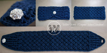 Crochet Pattern for Diagonal Weave Ear Warmer Headband | Crochet Headband Pattern | Ear Warmer Crocheting Pattern | DIY Written Crochet Instructions