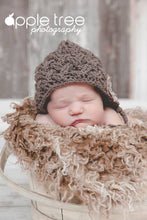 Load image into Gallery viewer, Crochet Pattern for Diagonal Weave Baby Bonnet | Crochet Baby Bonnet Pattern | Baby Hat Crocheting Pattern | DIY Written Crochet Instructions
