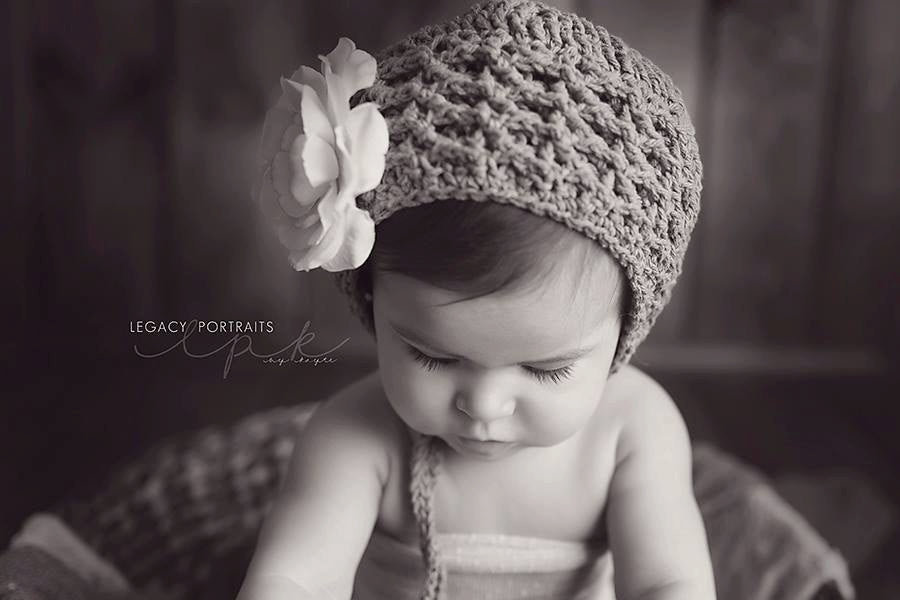 Crochet Pattern for Kylie Baby Bonnet | Crochet Baby Bonnet Pattern | Baby Hat Crocheting Pattern | DIY Written Crochet Instructions