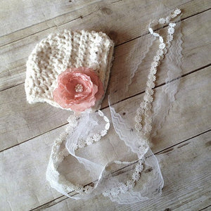 Crochet Pattern for Traditional Vintage Baby Bonnet | Crochet Baby Bonnet Pattern | Baby Hat Crocheting Pattern | DIY Written Crochet Instructions