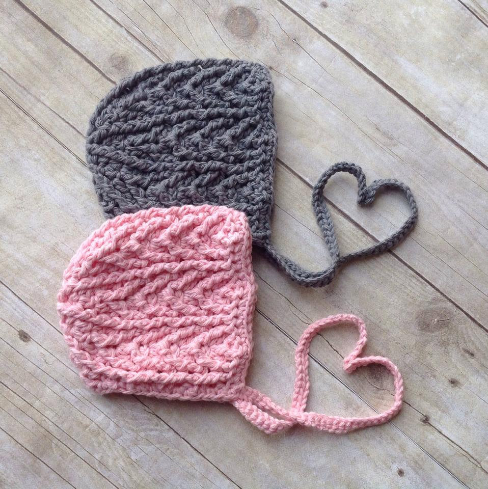 Crochet Pattern for Arrowhead Baby Bonnet | Crochet Baby Bonnet Pattern | Baby Hat Crocheting Pattern | DIY Written Crochet Instructions