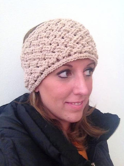 Crochet Pattern for Diagonal Weave Ear Warmer Headband | Crochet Headband Pattern | Ear Warmer Crocheting Pattern | DIY Written Crochet Instructions