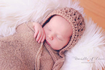 Crochet Pattern for X-Factor Baby Bonnet | Crochet Baby Bonnet Pattern | Baby Hat Crocheting Pattern | DIY Written Crochet Instructions