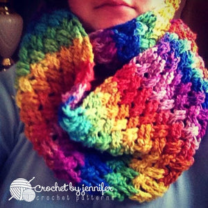 Crochet Pattern for Diagonal Weave Infinity Scarf or Cowl | Crochet Scarf Pattern | Scarf Crocheting Pattern | DIY Written Crochet Instructions