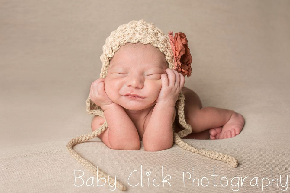 Crochet Pattern for Victorian Baby Bonnet | Crochet Baby Bonnet Pattern | Baby Hat Crocheting Pattern | DIY Written Crochet Instructions