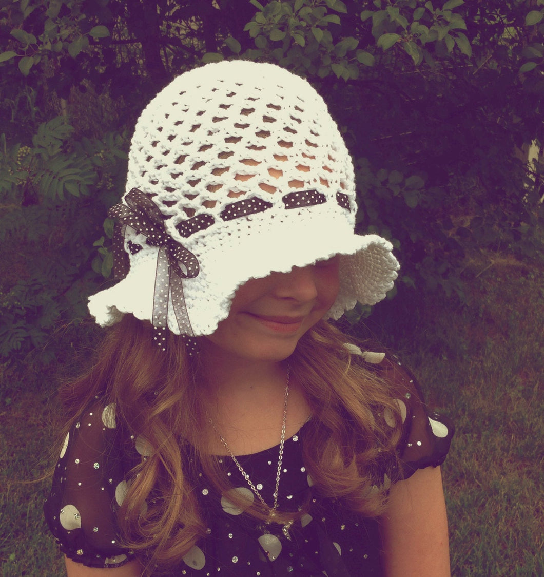 Crochet Pattern for Tessa Sun Hat | Crochet Hat Pattern | Hat Crocheting Pattern | DIY Written Crochet Instructions