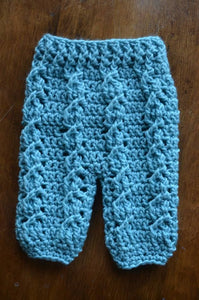 Crochet Pattern for Cable Cross Baby Pants or Shorties | Crochet Baby Pants Pattern | Baby Pants Crocheting Pattern | DIY Written Crochet Instructions
