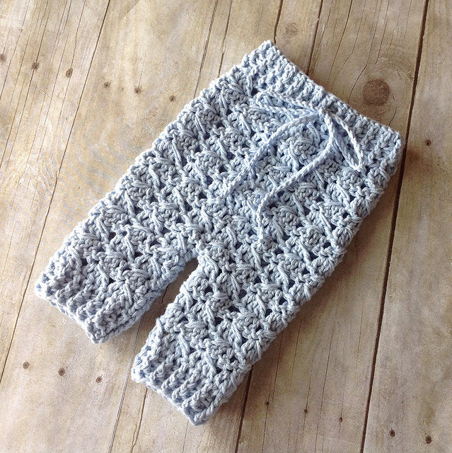 Crochet Pattern for Diagonal Spike Stitch Baby Pants or Shorties | Crochet Baby Pants Pattern | Baby Pants Crocheting Pattern | DIY Written Crochet Instructions