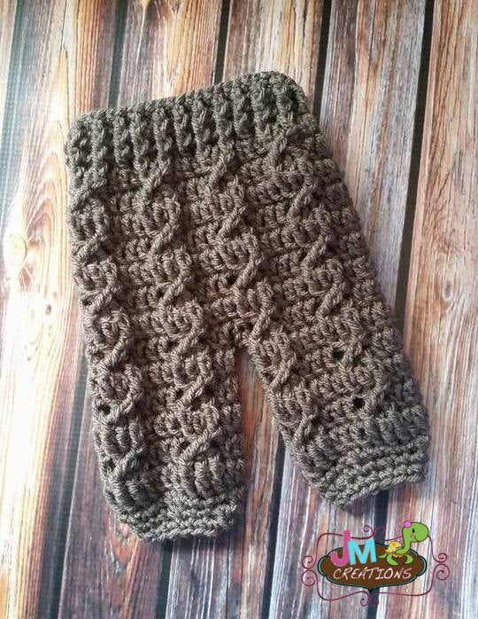 Crochet Pattern for Cable Cross Baby Pants or Shorties | Crochet Baby Pants Pattern | Baby Pants Crocheting Pattern | DIY Written Crochet Instructions