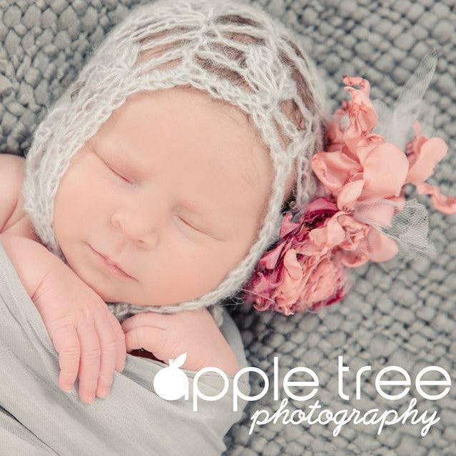 Crochet Pattern for Mohair Ella Baby Bonnet | Crochet Baby Bonnet Pattern | Baby Hat Crocheting Pattern | DIY Written Crochet Instructions