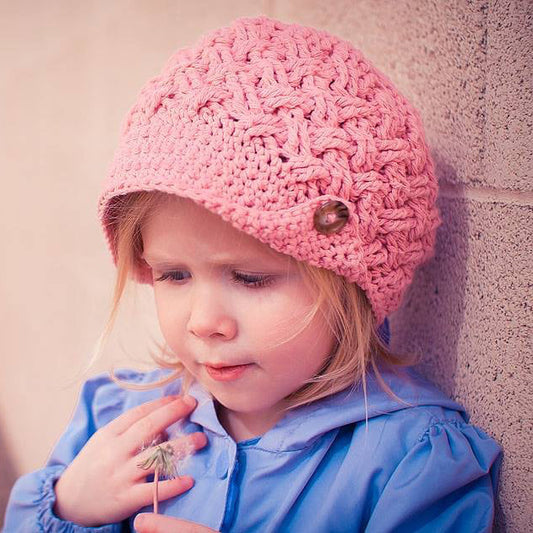 Crochet Pattern for Diagonal Weave Beanie or Newsboy | Crochet Hat Pattern | Hat Crocheting Pattern | DIY Written Crochet Instructions