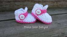 Load image into Gallery viewer, Crochet Pattern for Button Strap Baby Loafers | Crochet Baby Shoes Pattern | Baby Booties Crocheting Pattern | DIY Written Crochet Instructions
