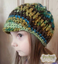 Load image into Gallery viewer, Crochet Pattern for Chunky Newsboy Beanie Hat | Crochet Hat Pattern | Hat Crocheting Pattern | DIY Written Crochet Instructions
