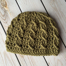 Load image into Gallery viewer, Crochet Pattern for Cable Cross Beanie | Crochet Hat Pattern | Hat Crocheting Pattern | DIY Written Crochet Instructions
