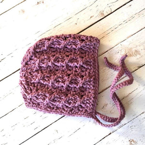 Crochet Pattern for Cable Cross Baby Bonnet | Crochet Baby Bonnet Pattern | Baby Hat Crocheting Pattern | DIY Written Crochet Instructions