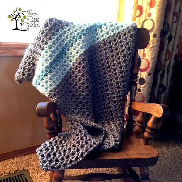 Crochet Pattern for Chunky Kylie Blanket | Crochet Blanket Pattern | Blanket Crocheting Pattern | DIY Written Crochet Instructions