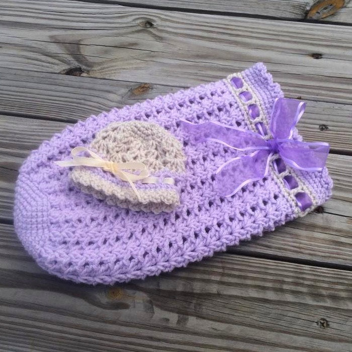 Crochet Pattern for Katrina Baby Cocoon or Swaddle Sack | Crochet Snuggle Sack Pattern | Baby Cocoon Crocheting Pattern | DIY Written Crochet Instructions