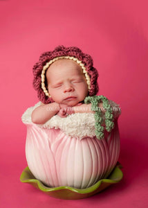 Crochet Pattern for Flower Baby Bonnet | Crochet Baby Bonnet Pattern | Baby Hat Crocheting Pattern | DIY Written Crochet Instructions