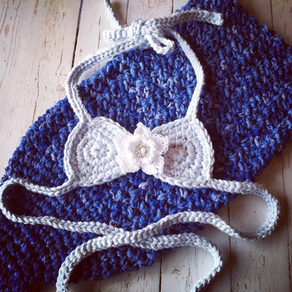 Crochet Pattern for Mermaid Star Flower Bikini Top | Crochet Bikini Top Pattern | Bikini Top Crocheting Pattern | DIY Written Crochet Instructions