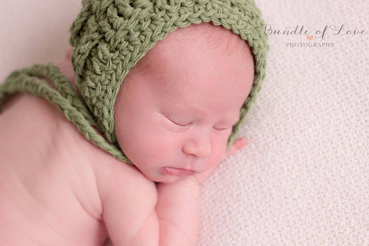 Crochet Pattern for Basket Weave Baby Bonnet | Crochet Baby Bonnet Pattern | Baby Hat Crocheting Pattern | DIY Written Crochet Instructions
