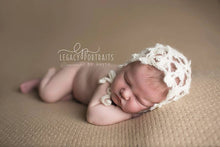 Load image into Gallery viewer, Crochet Pattern for Fleurette Baby Bonnet | Crochet Baby Bonnet Pattern | Baby Hat Crocheting Pattern | DIY Written Crochet Instructions
