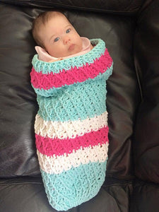 Crochet Pattern for Mini Harlequin Baby Cocoon or Swaddle Sack | Crochet Snuggle Sack Pattern | Baby Cocoon Crocheting Pattern | DIY Written Crochet Instructions