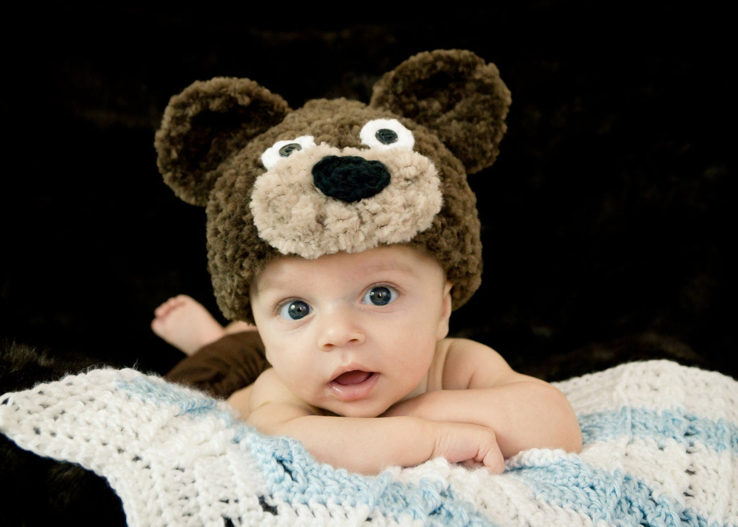 Crochet Pattern for Fuzzy Bear Hat | Crochet Hat Pattern | Hat Crocheting Pattern | DIY Written Crochet Instructions