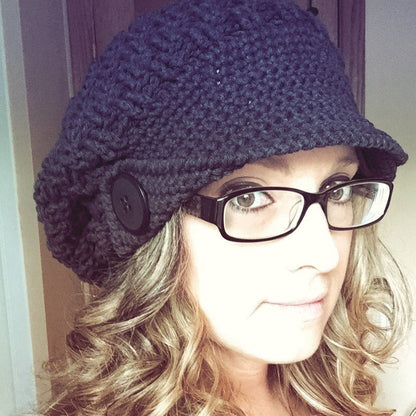 Crochet Pattern for Texture Weave Slouchy Newsboy Beanie | Crochet Hat Pattern | Hat Crocheting Pattern | DIY Written Crochet Instructions
