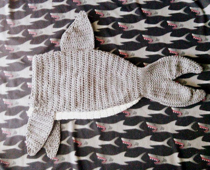 Crochet Pattern for Shark Tail Blanket | Crochet Shark Tail Sack Pattern | Shark Tail Crocheting Pattern | DIY Written Crochet Instructions