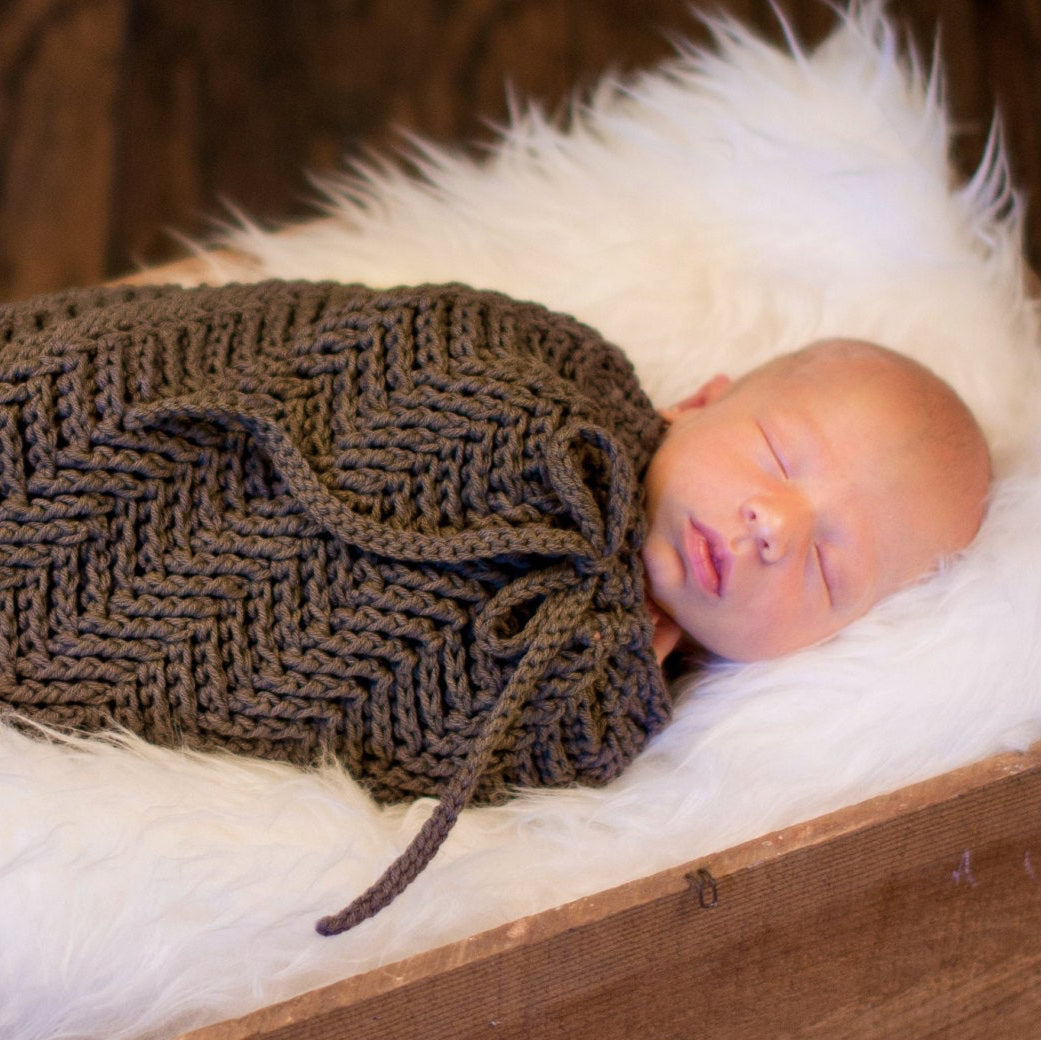 Crochet Pattern for Spiral Herringbone Baby Cocoon or Swaddle Sack | Crochet Snuggle Sack Pattern | Baby Cocoon Crocheting Pattern | DIY Written Crochet Instructions
