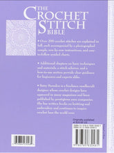 Load image into Gallery viewer, CROCHET BOOK:  The Crochet Stitch Bible: The Essential Illustrated Reference Over 200 Traditional and Contemporary Stitches by Betty Barnden (spiral edition)
