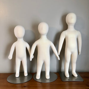 RETAIL DISPLAY MANNEQUIN:  Infant & Toddler Mannequins in 3 Sizes