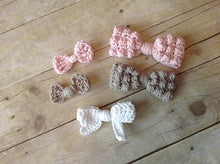 Load image into Gallery viewer, Crochet Pattern for Crochet Bow Pattern Pack | Crochet Hat Pattern | Hat Crocheting Pattern | DIY Written Crochet Instructions
