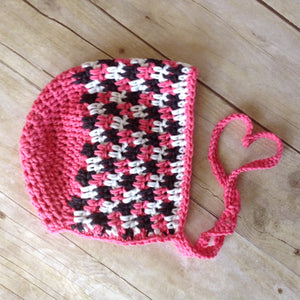 Crochet Pattern for Side Step Baby Bonnet | Crochet Baby Bonnet Pattern | Baby Hat Crocheting Pattern | DIY Written Crochet Instructions