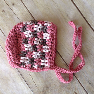 Crochet Pattern for Side Step Baby Bonnet | Crochet Baby Bonnet Pattern | Baby Hat Crocheting Pattern | DIY Written Crochet Instructions