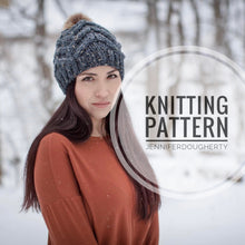Load image into Gallery viewer, KNIT Pattern for Traverse Beanie | Knit Hat Pattern | Hat Knitting Pattern | DIY Written Knit Instructions
